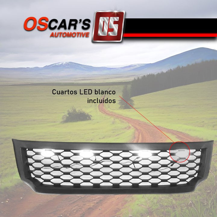 Parrilla deportiva tipo RAPTOR NP300 / Frontier 2016-2019 rasurada c/LED