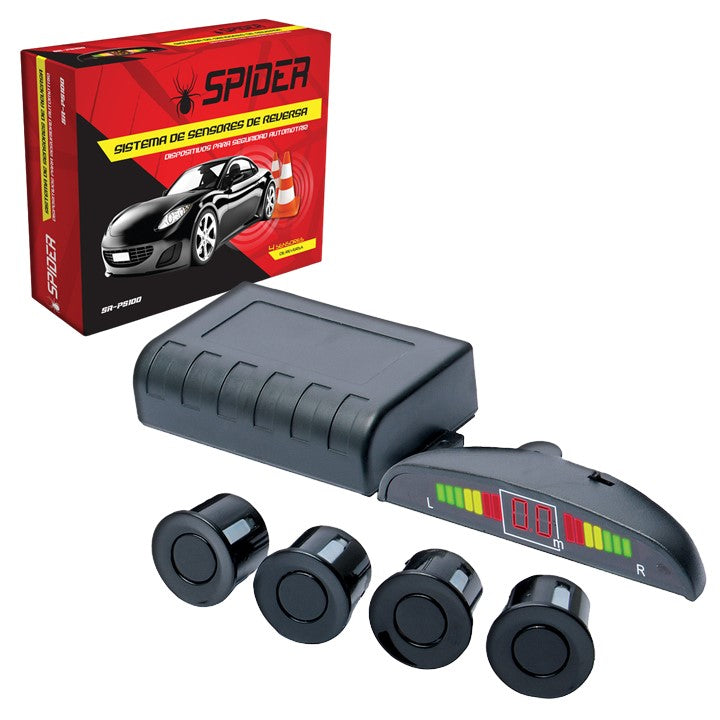 Sensor reversa buzzer sistema con indicador grafico