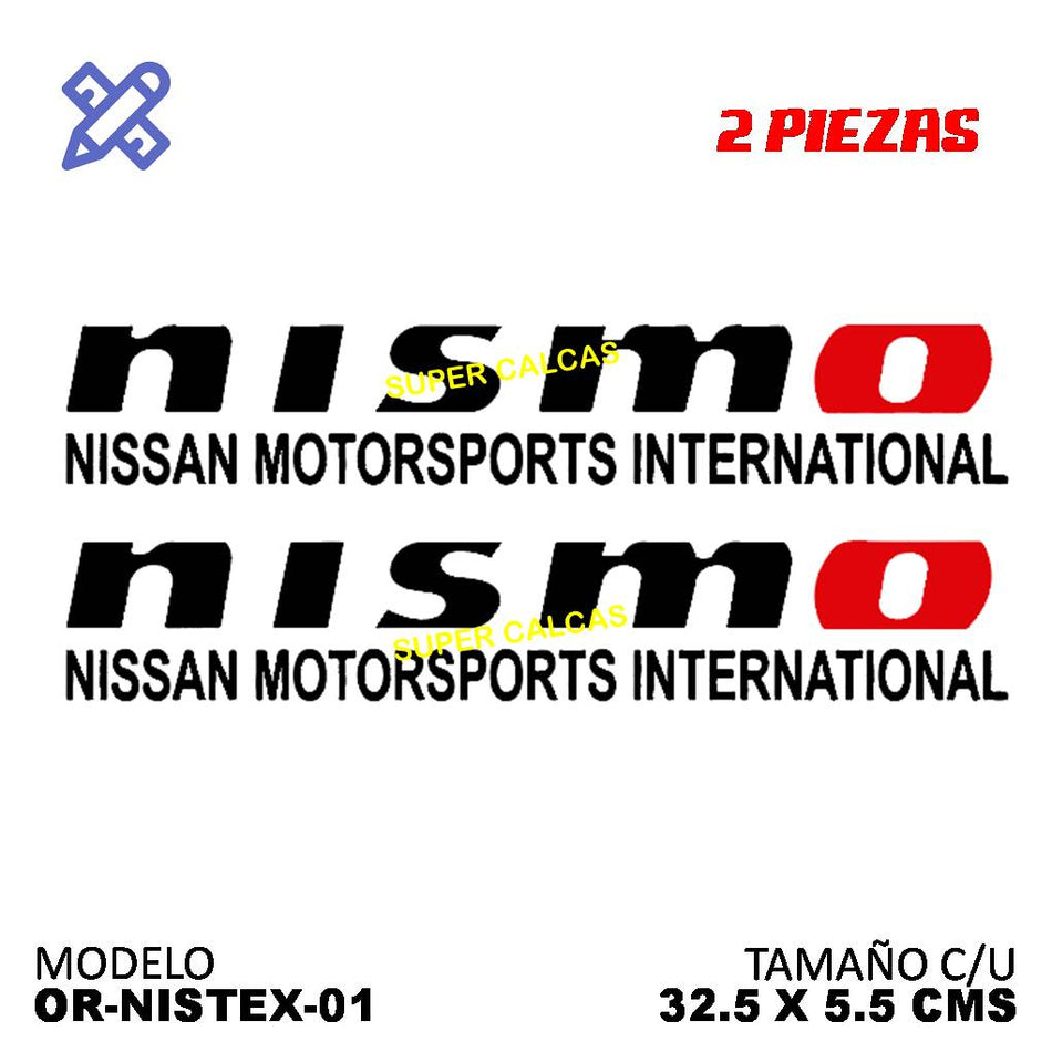 Calcomania nisamo letras 2piezas - Oscar's Automotive