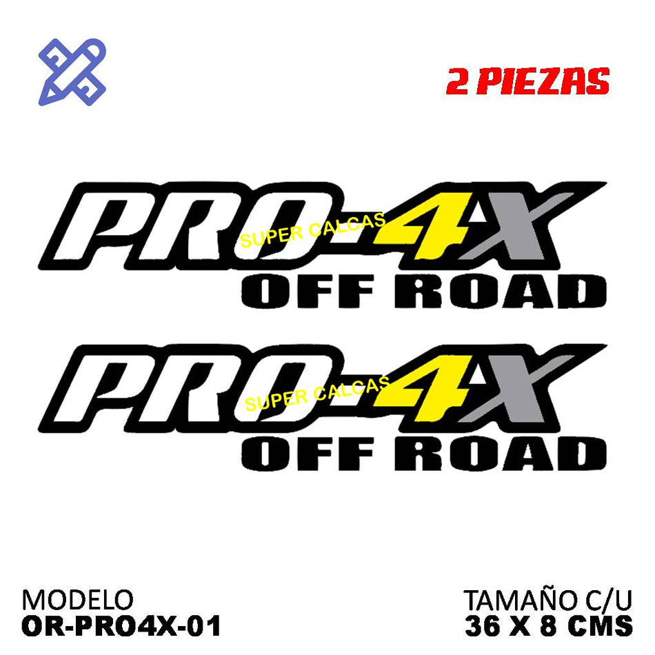 Calcomania PRO-4x 2piezas - Oscar's Automotive