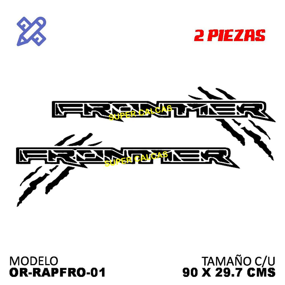 Calcomania Frontier tipo raptor 2piezas - Oscar's Automotive
