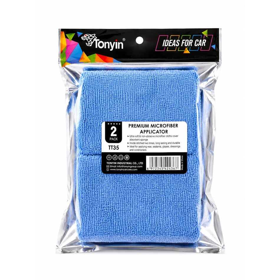 Esponja Aplicadora Microfibra (No Absorbente) Tonyin 2Piezas - Oscar's Automotive 