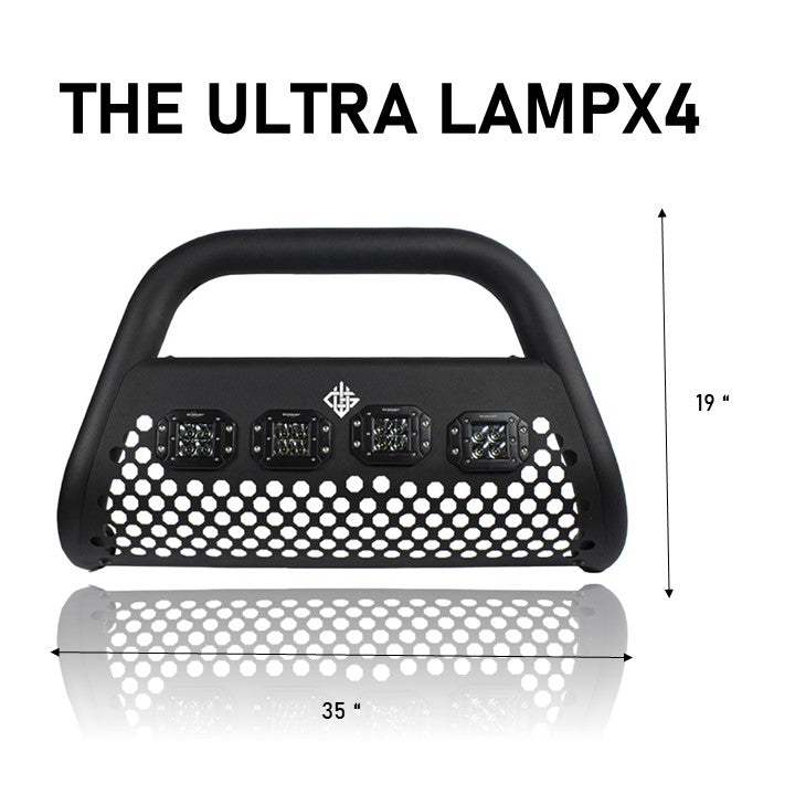 Burrera Ultra Bar LAMPX4 Negro Texturizado Go west - Oscar's Automotive 