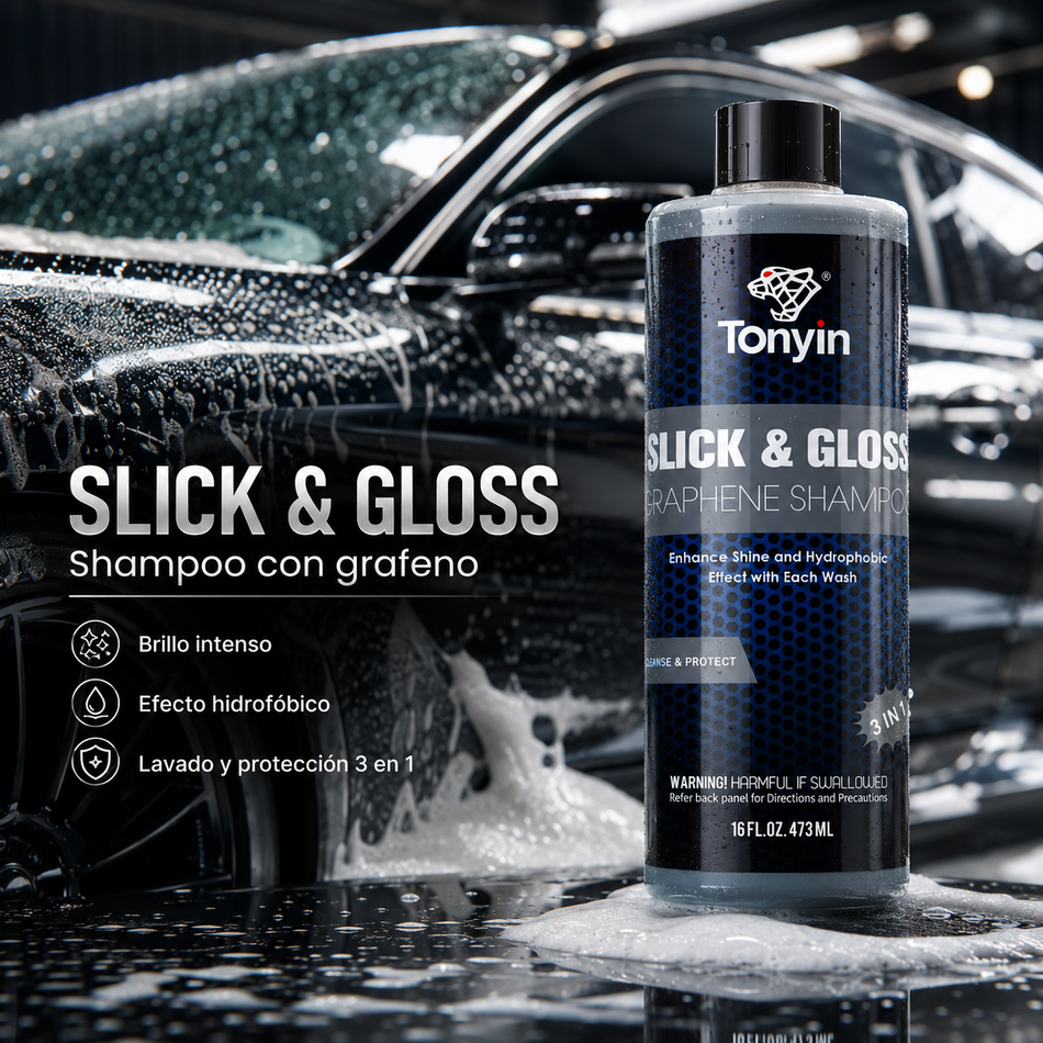 Shampoo Con Grafeno Slick & Gloss Tonyin 473ml Pieza