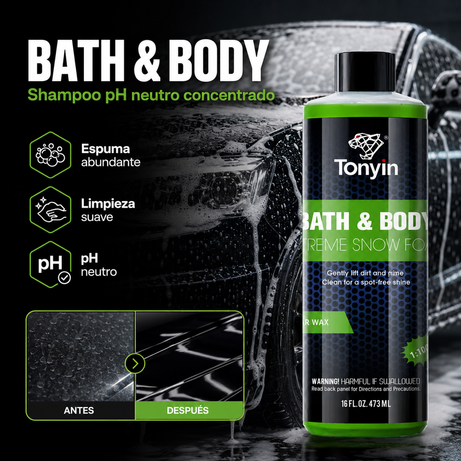 Shampoo Concentrado Neutro Bath & Body Tonyin 473ml Pieza