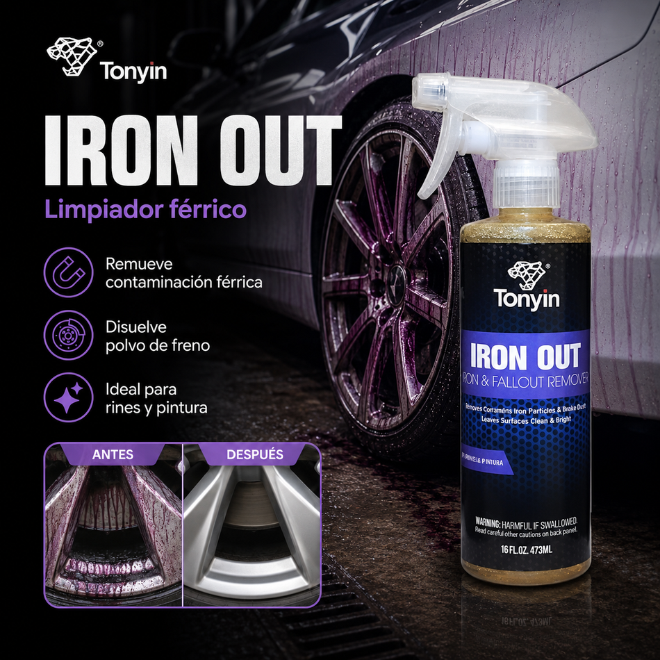 Descontaminante Ferrico Iron Out & Fallout Tonyin 473ml Pieza