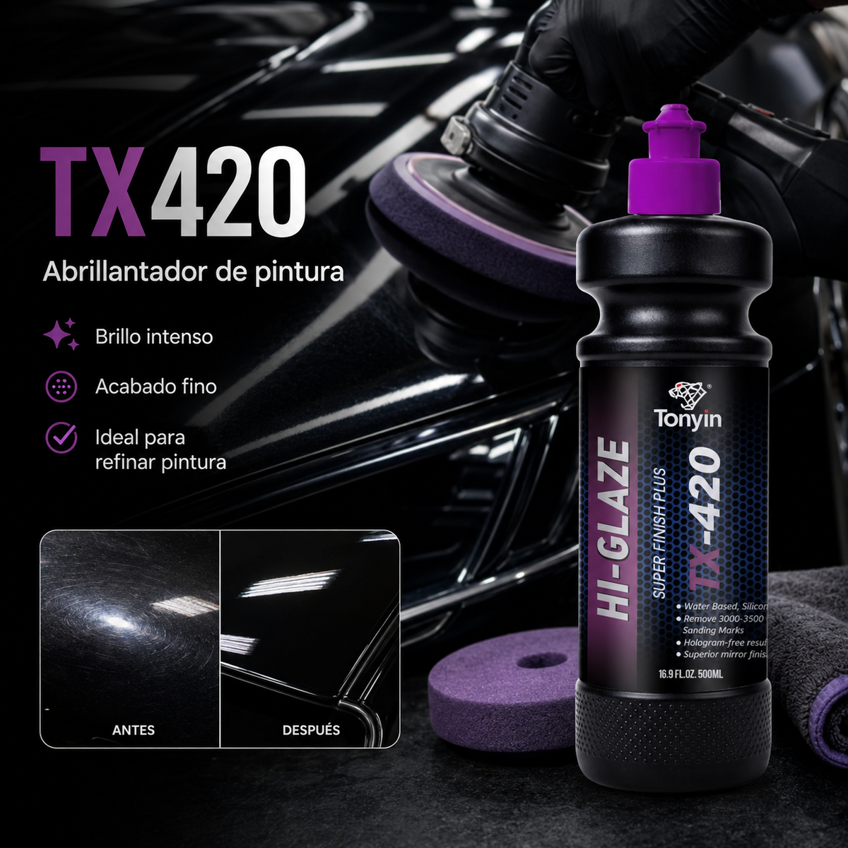 Abrillantador Pintura Tx420 Tonyin 250ml Pieza - Oscar's Automotive 