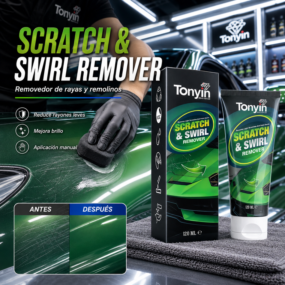 Eliminador Marcas Circulares / Rayones Tonyin 120ml Pieza - Oscar's Automotive 