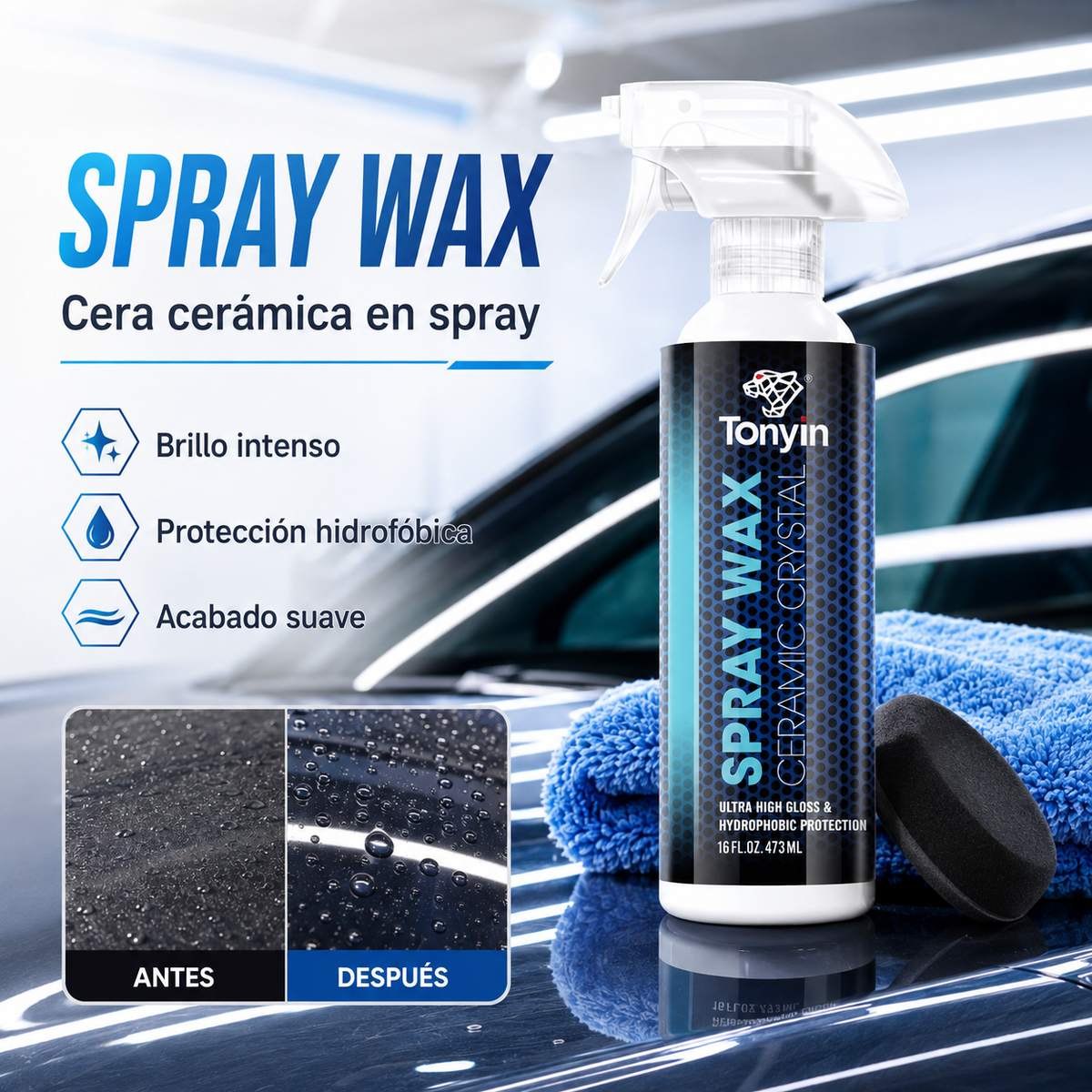 Cera Express Ceramico Ceramic Spray Wax Tonyin 473ml Pieza - Oscar's Automotive 