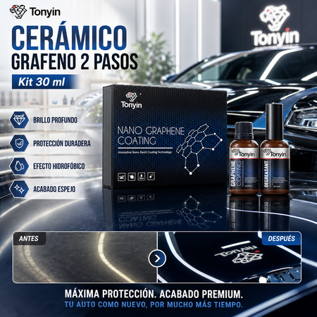 Cerámico (Grafeno) 2 Pasos 10H Nano Ceramic Tonyin 30ml Kit - Oscar's Automotive 