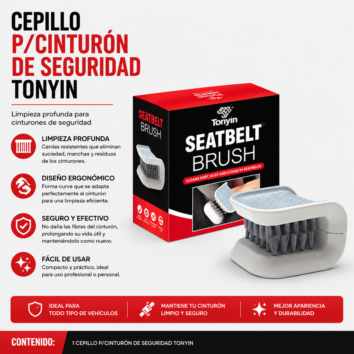Cepillo P/Cinturon De Seguridad Tonyin Pieza - Oscar's Automotive 