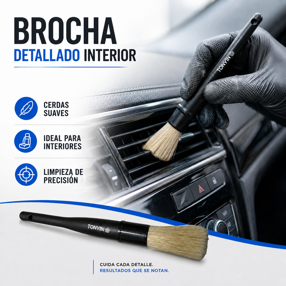 Brocha Detallado Interior Tonyin Pieza - Oscar's Automotive 