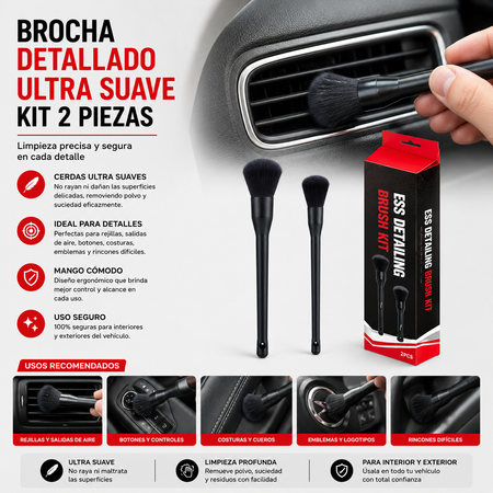 Brocha Detallado Ultra Suave Tonyin Kit - Oscar's Automotive 