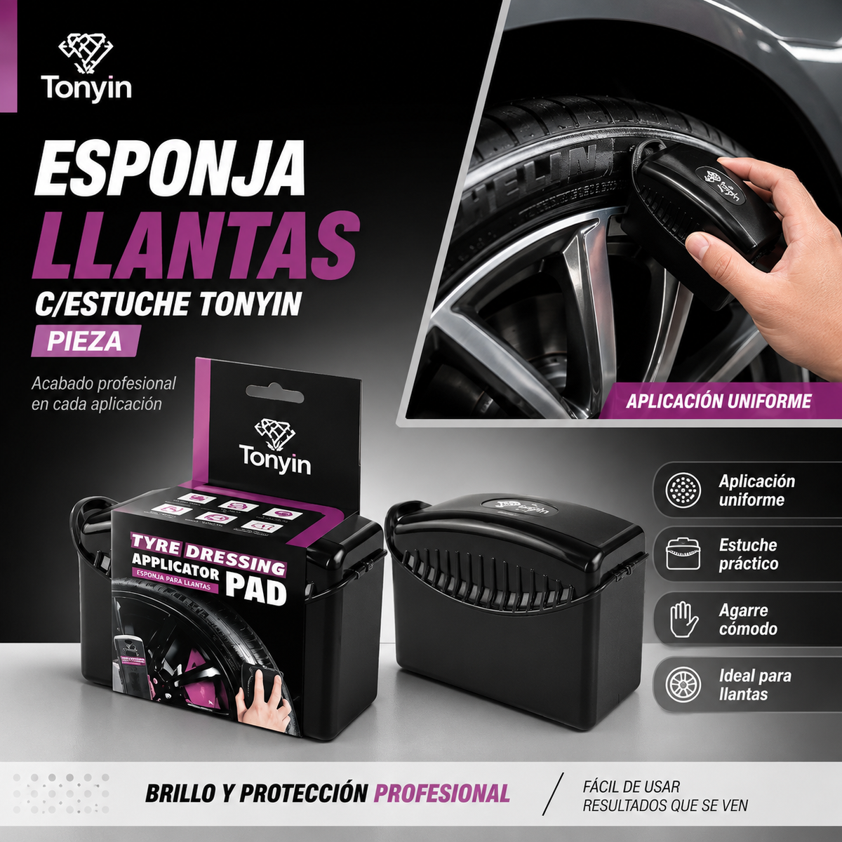 Esponja Llantas C/Estuche Tonyin Pieza - Oscar's Automotive 