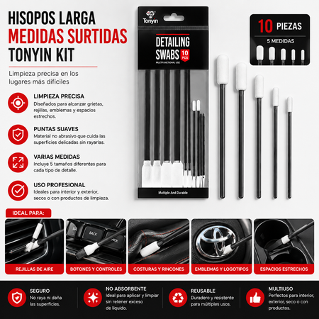 Hisopo Larga Medidas Surtidas Tonyin Kit - Oscar's Automotive 