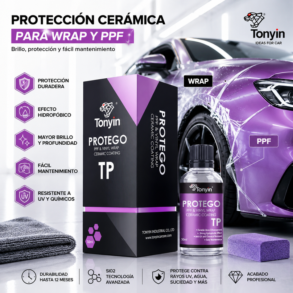 Ceramico Wrap / PPF Protego Tonyin 50ml Pieza - Oscar's Automotive 