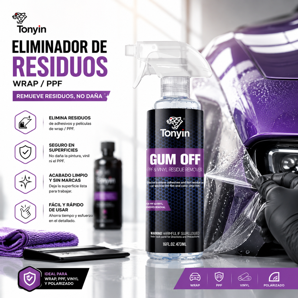 Eliminador Residuo Wrap / Ppf Gum Off 473ml Pieza - Oscar's Automotive 