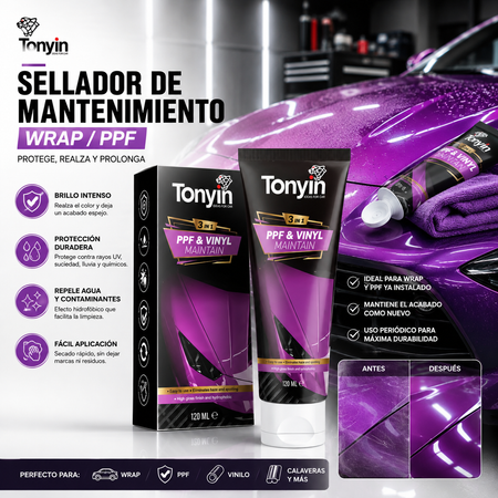 Sellador Mantenimiento Wrap / PPF Tonyin 120ml Pieza - Oscar's Automotive 