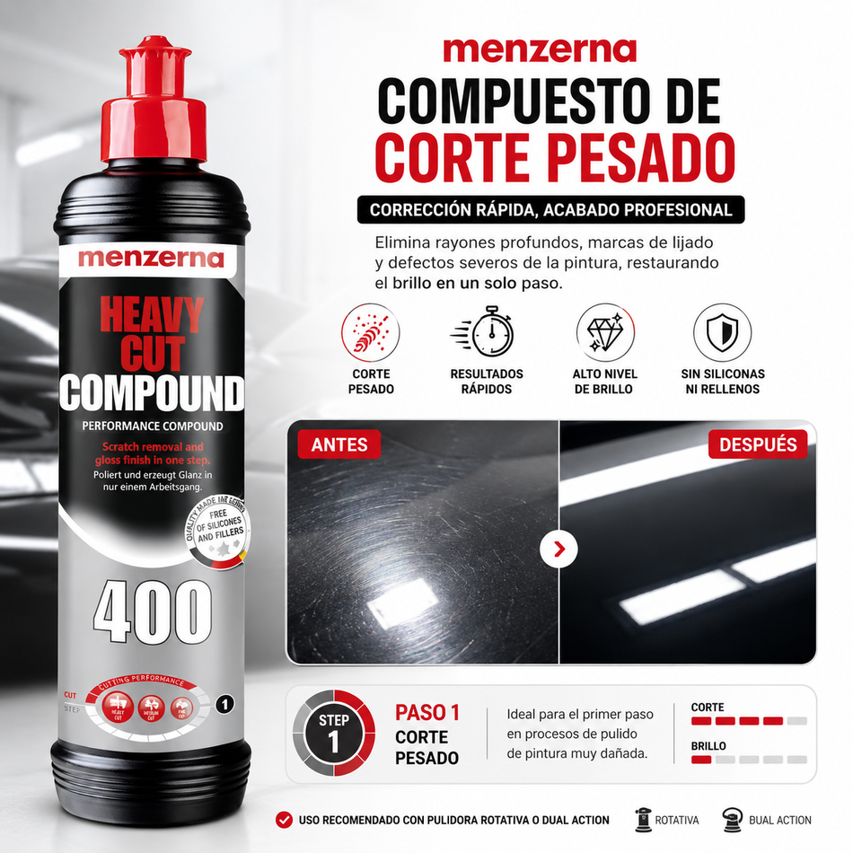 Pulimento Híbrido (Medio+Abrillantado) Compound 400 Menzerna