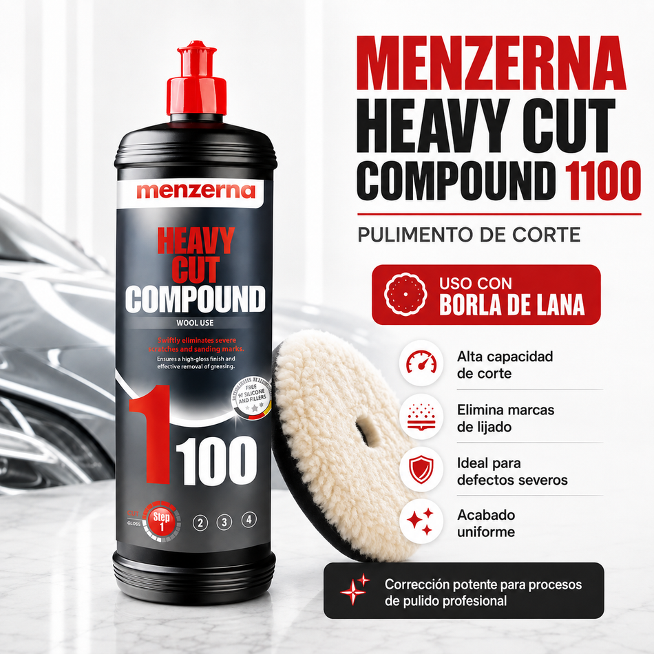 Pulimento Corte Heavy Cut Compound 1100 Menzerna p/Lana