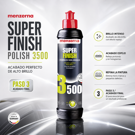 Abrillantador Pintura Super Finish Polish 3500 Menzerna 250ml Pieza - Oscar's Automotive 