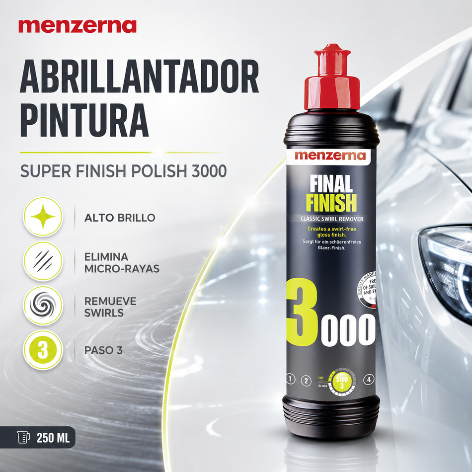 Abrillantador Pintura Super Finish Polish 3000 Menzerna 250ml Pieza