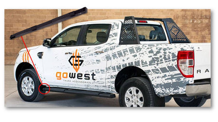 Estribos Serie 500 Go West Negro Texturizado - Oscar's Automotive 