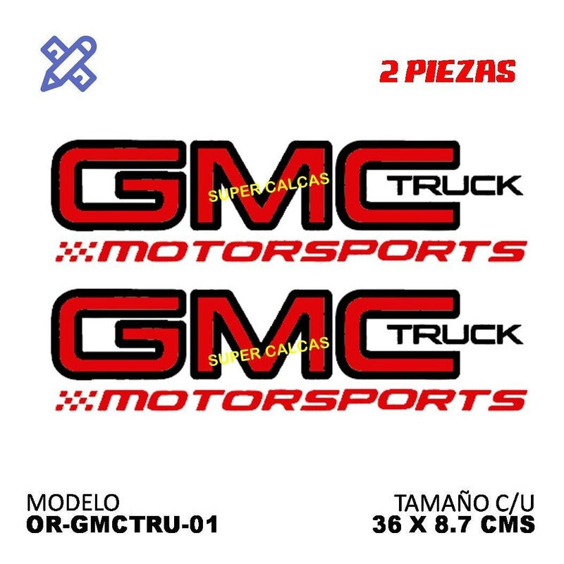 Calcomania Gmc Truck Camioneta Accesorios 2piezas