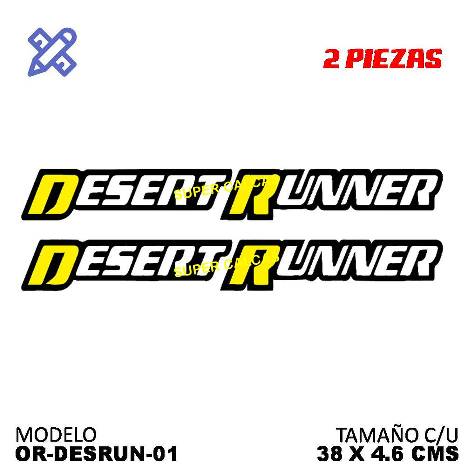 Calcomania desert runner 2piezas