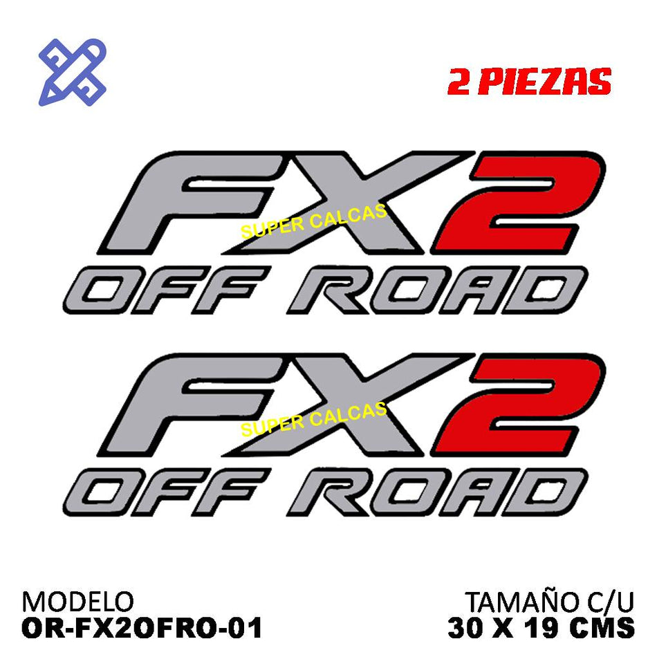 CALCOMANIA FX2 OFF ROAD 2PIEZAS - Oscar's Automotive 