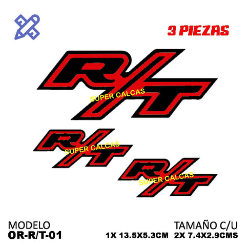 CALCOMANIA R/T 3PIEZAS