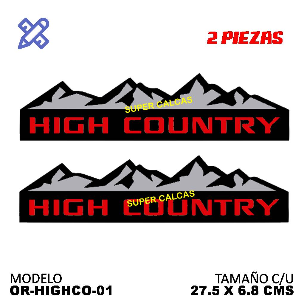 Calcomania high country 2piezas - Oscar's Automotive 