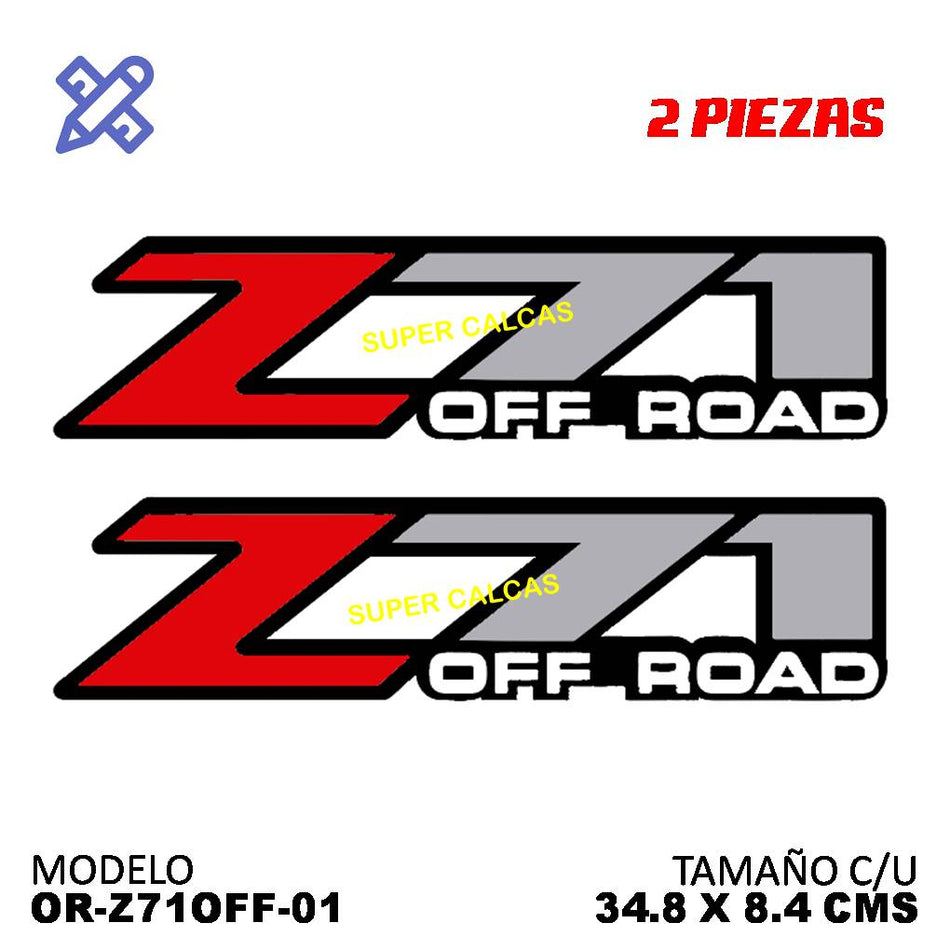 Calcomania Z71 off road 2piezas - Oscar's Automotive 