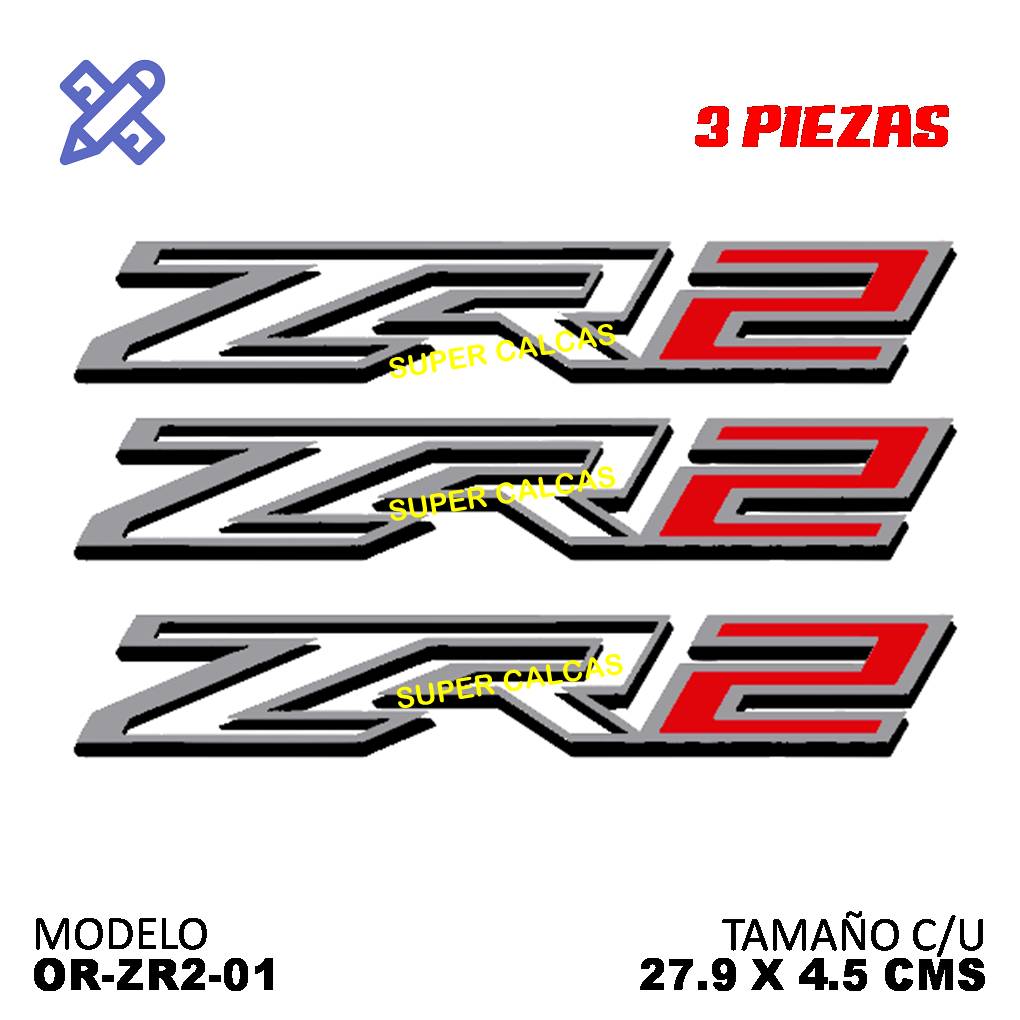 Calcomania ZR2 3piezas - Oscar's Automotive 