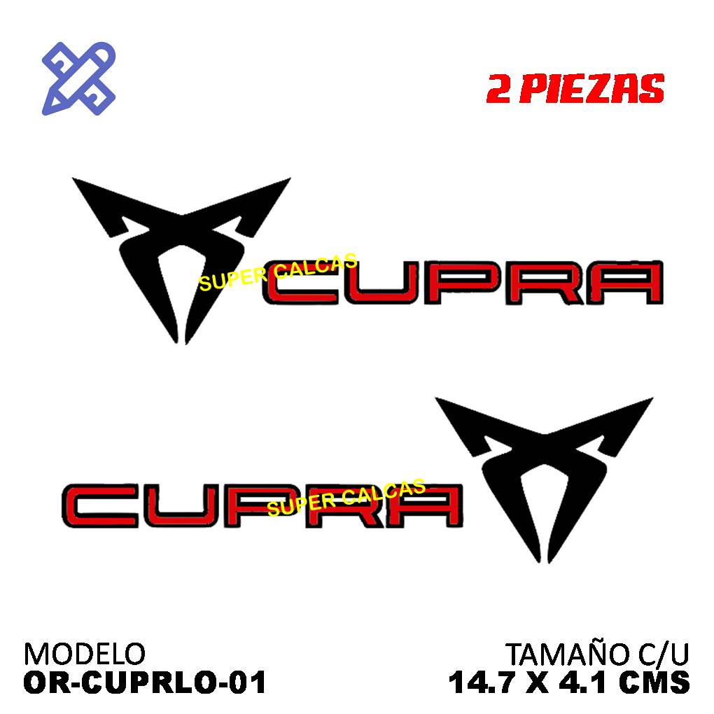 Calcomania cupra c/logo 2piezas - Oscar's Automotive 